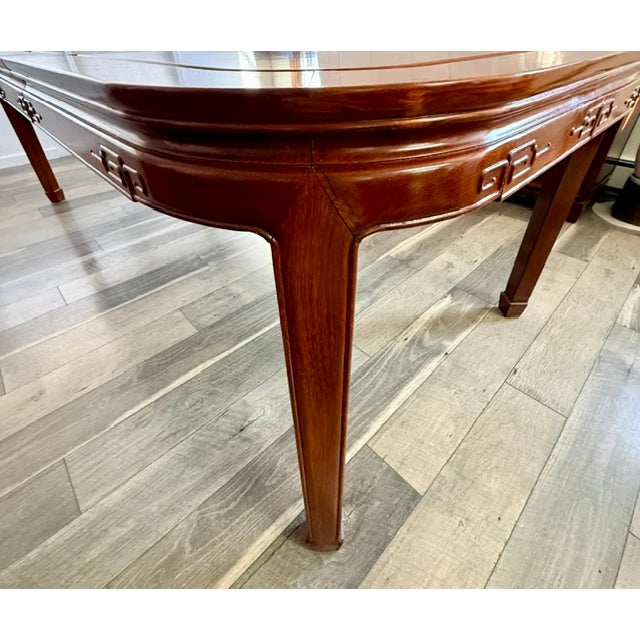 Wood 1970s Chinese Soild Rosewood Chinese Longevity Oval Dining Set 7 Piece For Sale - Image 7 of 18