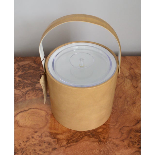 Vintage Briard Tan Vinyl Ice Bucket Chairish