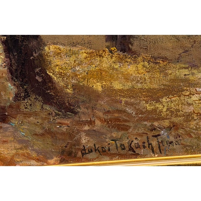 French Antique Jeno Dukai Takach Hungarian Oil Painting of Sheep in a Landscape For Sale - Image 3 of 4