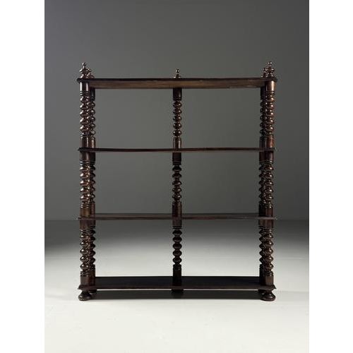 French Bobbin Bookcase, 1900s For Sale - Image 12 of 16