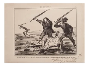 Honoré Daumier, Great Revolt of Rats (\.), Lithograph, 1858