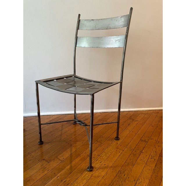 Pair Artisan 1960s Iron Patio Chairs For Sale - Image 4 of 13
