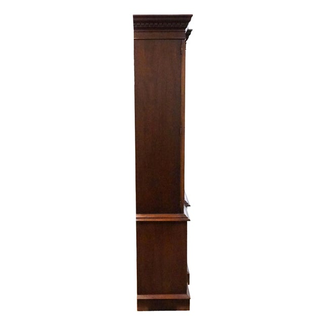 Dixie Furniture Solid Mahogany Traditional Style 56" Breakfront Lighted Display China Cabinet 549-864 For Sale - Image 13 of 15