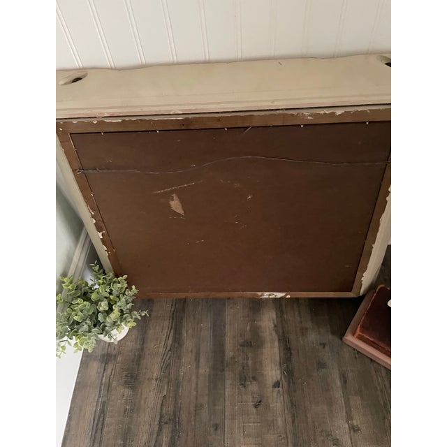 Charming Vintage Carved Mirror With Authentic Distressing For Sale - Image 9 of 9