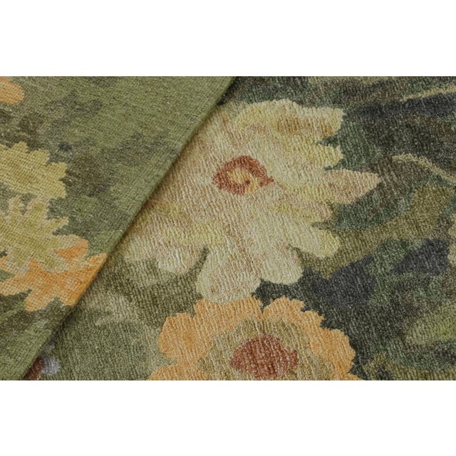 Textile Rug & Kilim’s Botanical Rug in Green With Floral Patterns - “Summer Dream” For Sale - Image 7 of 7