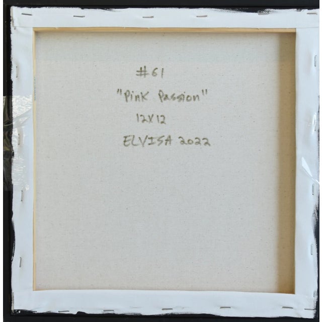 Contemporary Modern Abstract Oil Painting W/ Antiqued Gold Wood Frame For Sale In Los Angeles - Image 6 of 7