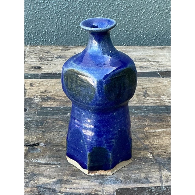 Mid-Century Modern Vintage Original Studio Pottery Vase For Sale - Image 3 of 12