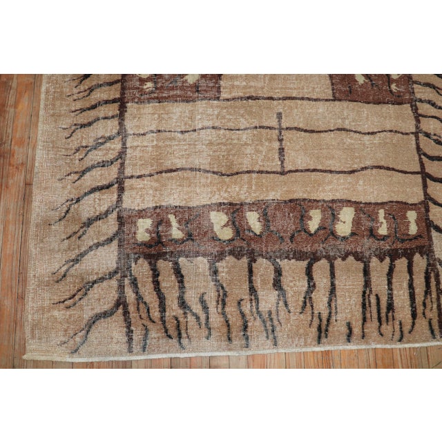 Mid 20th Century Zabihi Collection Turkish Deco Zeki Muren Eclectic Rug For Sale - Image 5 of 8