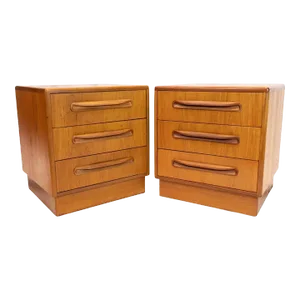 1960s Vintage G Plan Teak 'Fresco' Chests by Victor Wilkins - a Pair