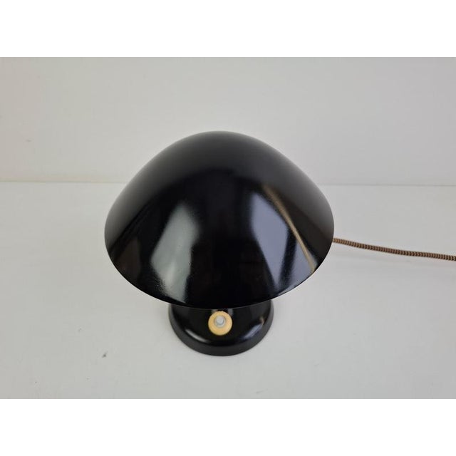 Bauhaus Mushroom Table Lamp with Adjustable Shade, Czechoslovakia, 1930s For Sale - Image 13 of 15