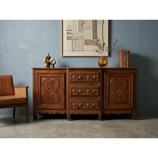 Antique French Country Wood Sideboard, 1850 For Sale - Image 3 of 4