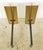 Brass Pair of Mid Century Modernist Polished Brass Fireplace Andirons For Sale - Image 8 of 9
