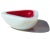 Glass Vintage Seguso Murano Deep Red Opal White Alabastro Italian Art Glass Triangle Shaped Bowl For Sale - Image 7 of 7