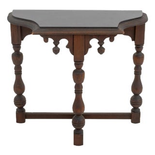 Tudor Revival Turned Wood Accent Table, ca. 1920 For Sale