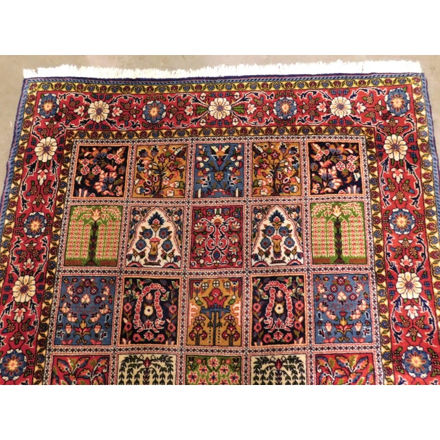 1990s Vintage Persian Wall Hanging Garden Panel Rug For Sale - Image 5 of 12