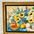 Canary Yellow Mid-Century Impressionist Boho Chic Sunflower Still Life Original Oil Painting by American Edith Weir For Sale - Image 8 of 12