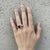 Toi Et Moi Gemstone Ring: Garnet and Moissanite, Size 7.5 For Sale - Image 4 of 8