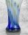 Glass Vintage Italian Murano Blue Blown Art Glass Flared Vase For Sale - Image 7 of 9