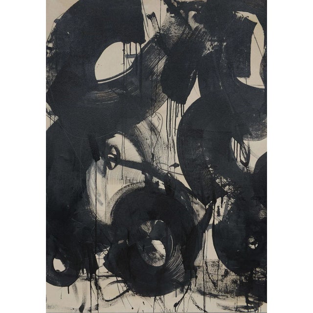 Contemporary Monica Perez "A Magical Life" Original Acrylic & Charcoal Painting on Canvas For Sale - Image 3 of 8