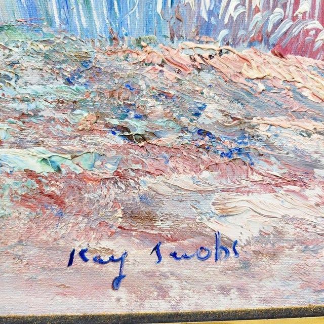 Kay Tuohy, Sunset Over the Sea with Seagulls, Oil on Canvas, Framed For Sale - Image 5 of 9