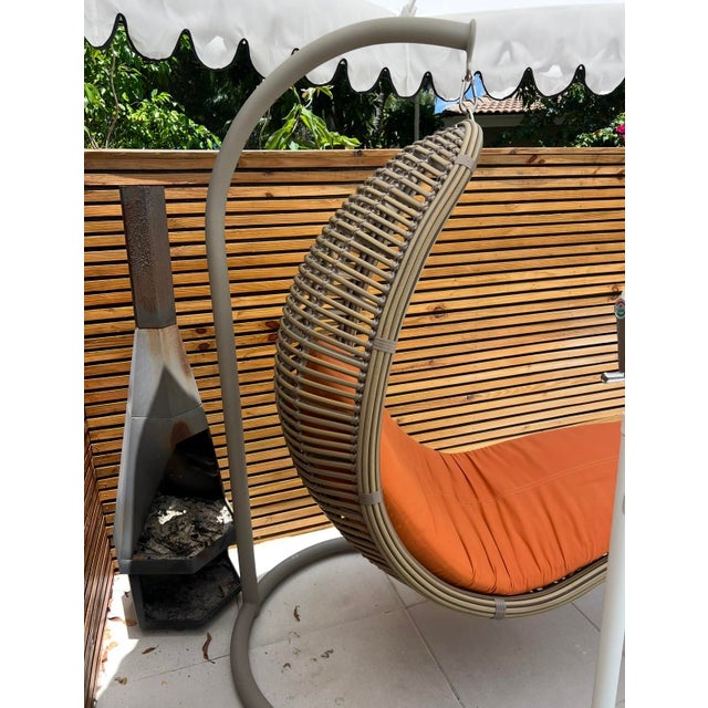 Modern Christine Hanging Chair by Skyline Design For Sale - Image 3 of 10