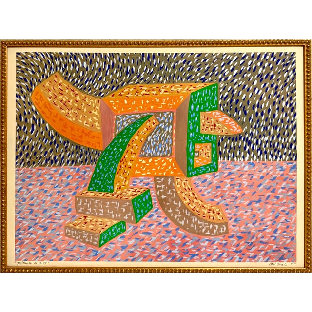 Abstract Expressionism Tabo Toral, 1985 Graffiti Artist TV Painting Bold Colorful New Wave NYC Panama Tabo Toral, 1985 For Sale - Image 3 of 9