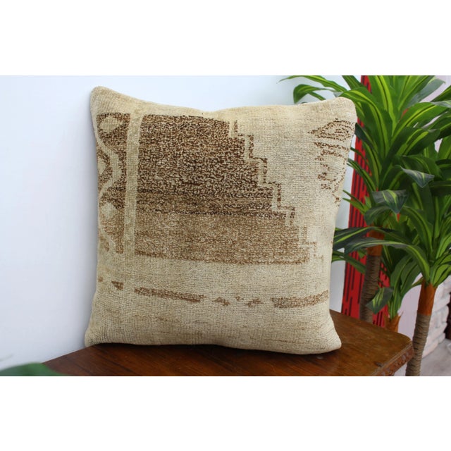 Textile Turkish Rug Decorative Pillow Cover - 20"x20" For Sale - Image 7 of 9