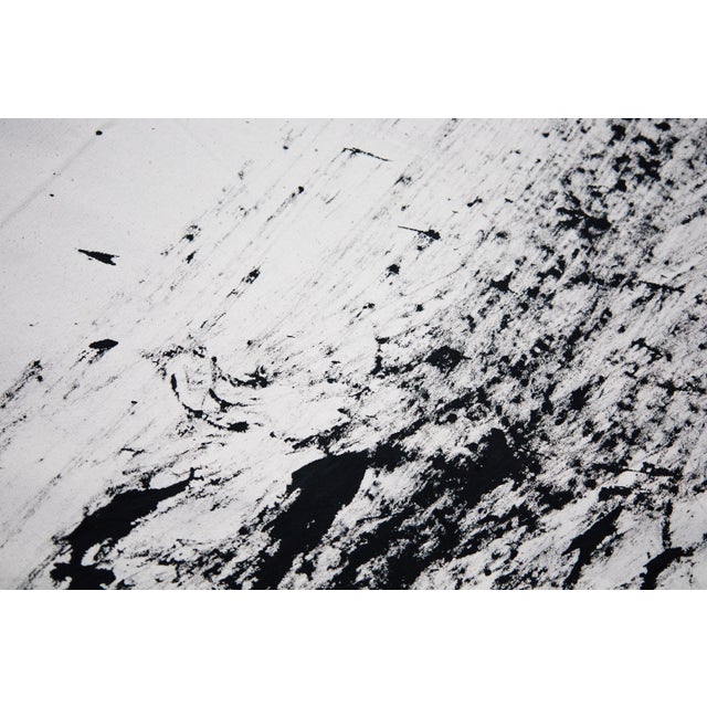 "Movement in Black and White 4" Contemporary Original Abstract Painting by Simon Findlay For Sale - Image 14 of 15