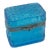 Blue Czechoslovakia Pressed Glass Box For Sale