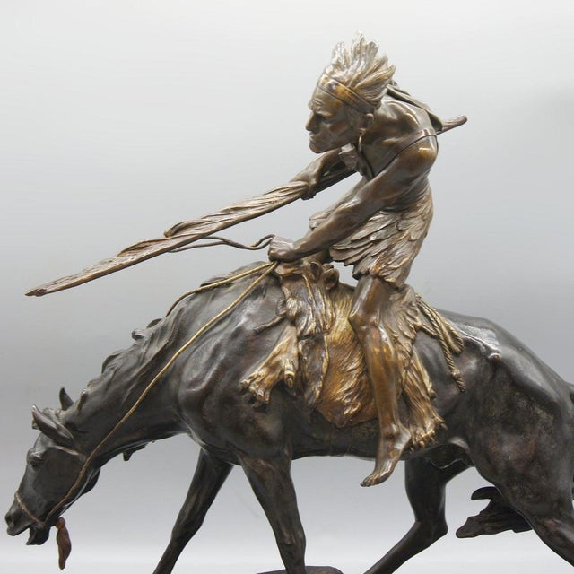 Native American on Horseback from Édouard Drouot, 1920s For Sale - Image 13 of 15