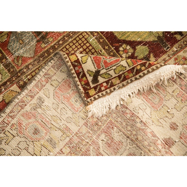 Red Vintage Distressed Bakhtiari Carpet - 6'9" x 10'7" For Sale - Image 8 of 12