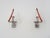 Triangular Wall Sconces in Chrome and Orange Metal, 1970s, Set of 2 For Sale - Image 4 of 9