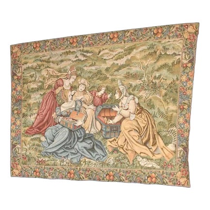 20th Century Jacquard Tapestry with Wealth Motif For Sale