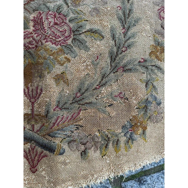 French Needlepoint Chair Cover Tapestry from Bobyrug, 1890s For Sale - Image 5 of 13
