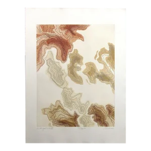 Paula Crane "Archipelago Ii" Hand Signed & Numbered Artwork Etching