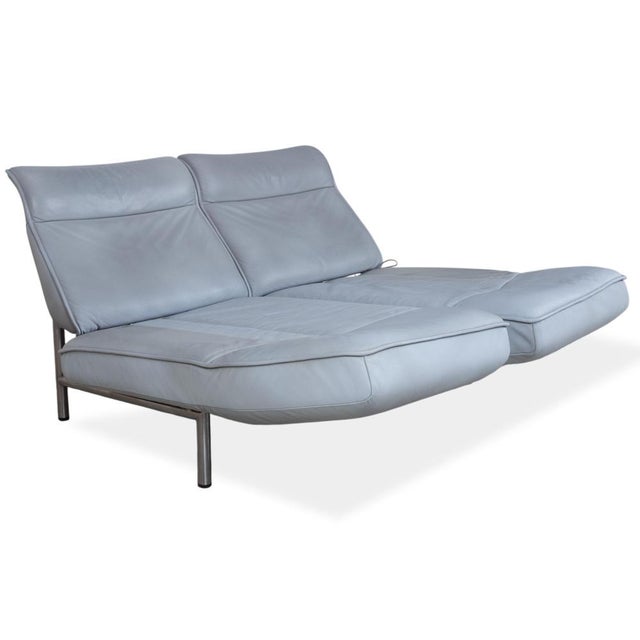 DS-450 Two-Seater Leather Blue Manual Function Sofa from de Sede For Sale - Image 5 of 18
