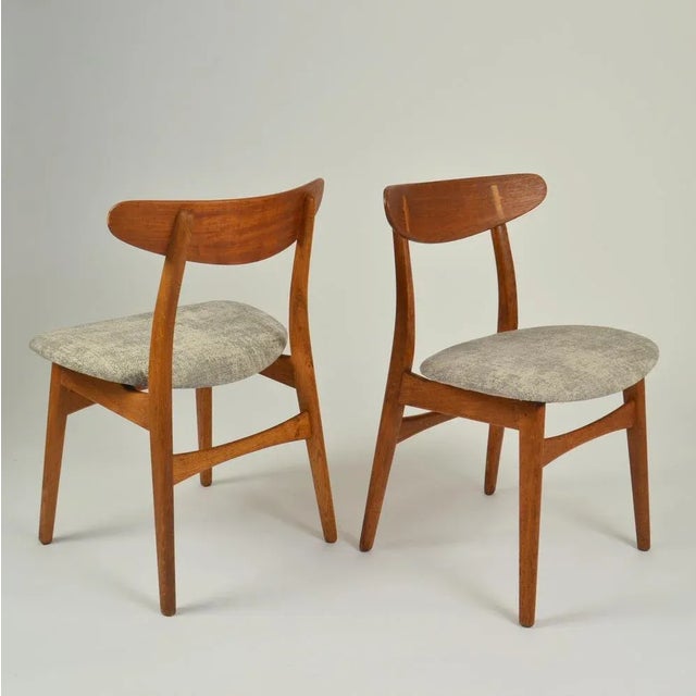 1950s Oak Ch30 Dining Chairs attributed to Hans J. Wegner for Carl Hansen & Son, 1954, Set of 4 For Sale - Image 5 of 13