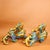 Bronze Late 19th Century Pair of Cloisonné Enamel Guardian Lion Figurines, 4890g Total, Gilt Bronze For Sale - Image 8 of 10