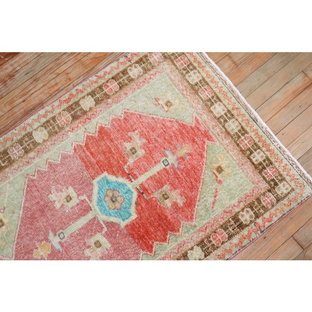 Vintage Turkish Scatter Wool Rug For Sale - Image 11 of 18