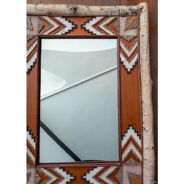 1990's Contemporary Rustic Adirondack Twig Folk Art Mirror by Jane Voorhees For Sale In New York - Image 6 of 16