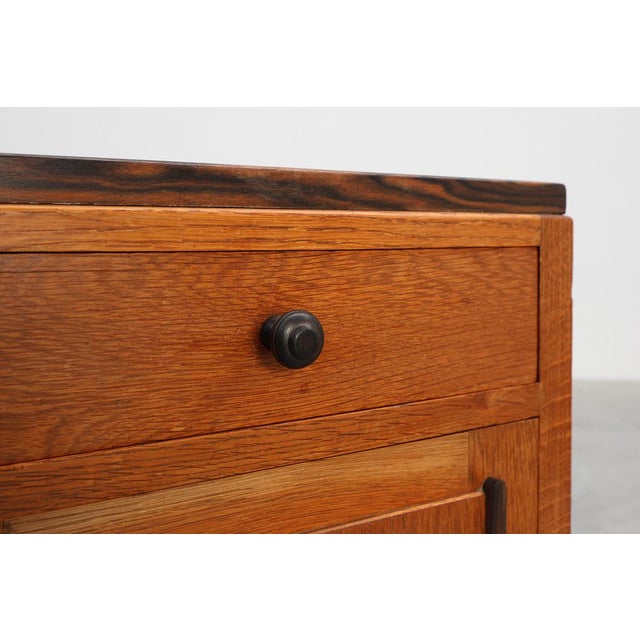 Amsterdam School Art Nouveau Nightstand, Netherlands, 1920s For Sale - Image 9 of 11