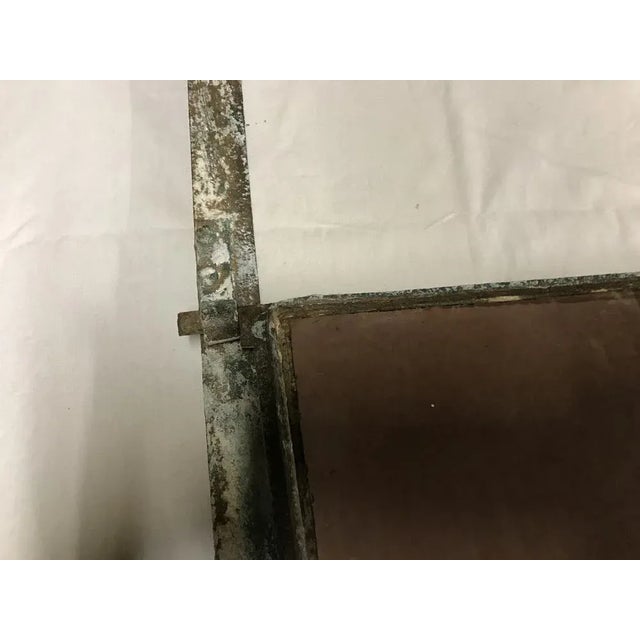 Arched Window Mirror in a Metal Frame For Sale - Image 12 of 18