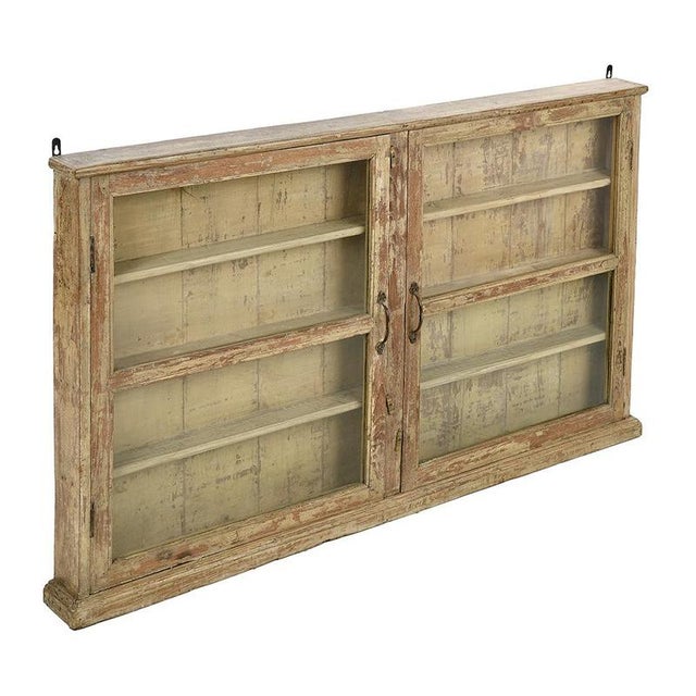 Weathered Wooden Wall Display Case For Sale - Image 3 of 9