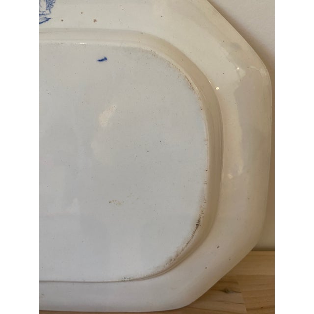 Ceramic Adams & Sons Blue Transferware Plate, Circa 1835-55 For Sale - Image 7 of 7