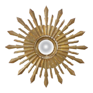 19th Century Big Size Gold Leaf Sunburst Mirror