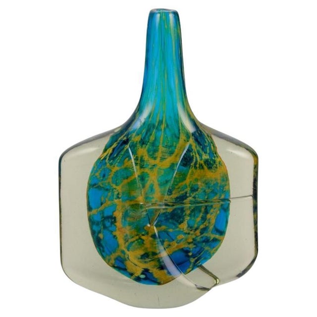 Malta Art Glass Vase, 1970s For Sale - Image 10 of 10