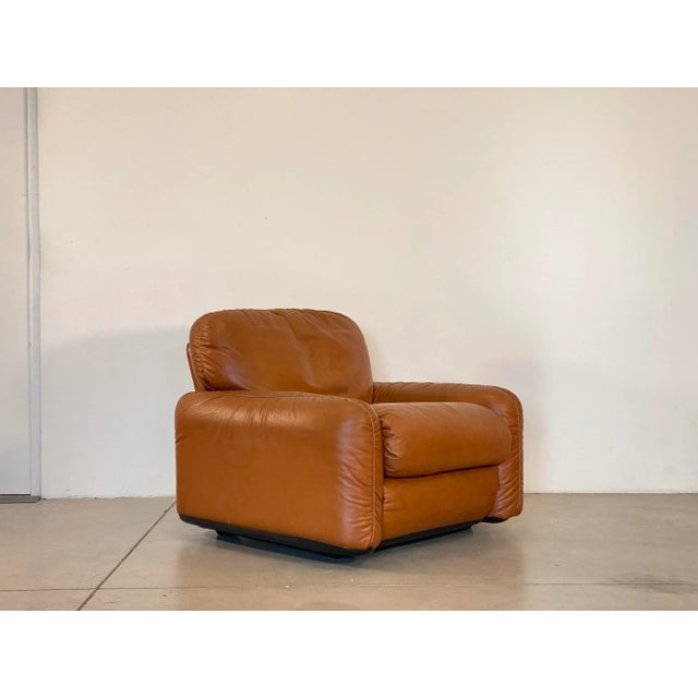 Set of Piumotto Model Leather Armchairs by Arrigo Arrigoni for Busnelli, 1970s For Sale - Image 14 of 18