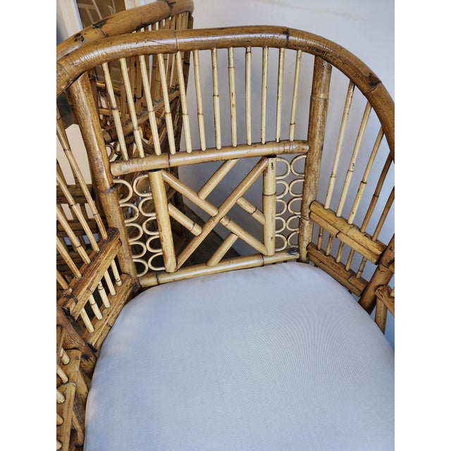 Mid 20th Century Brighton Pavilion Style Bamboo Chairs - A Pair For Sale - Image 9 of 12