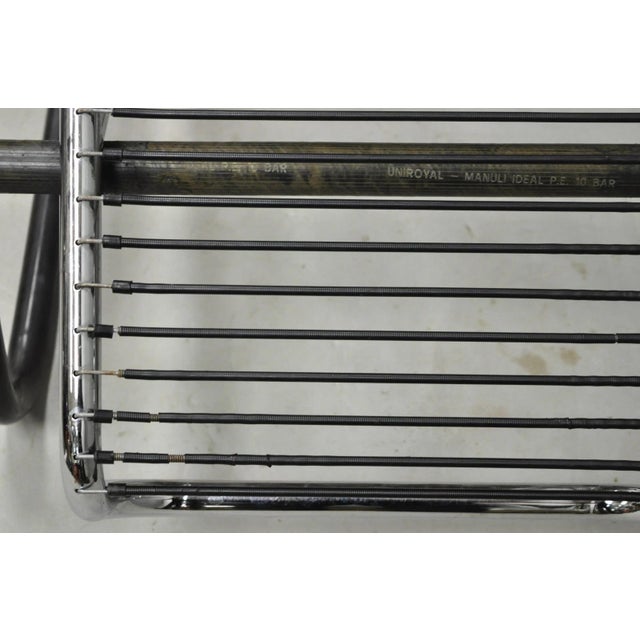 Vintage Le Corbusier Style Mid Century Modern Chrome Chaise Lounge Chair, Italy For Sale - Image 11 of 18