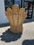1970s Large Vintage Bamboo and Wicker Fan Back Chair. For Sale - Image 5 of 8